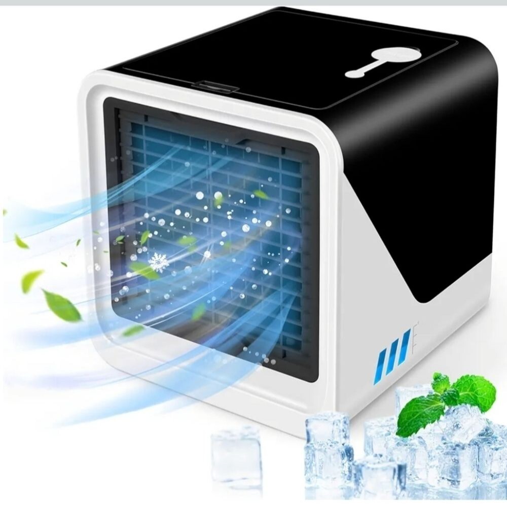 Mini Portable Air Cooler Air Conditioner AC Wireless Rechargeable USB NWT 7.5"